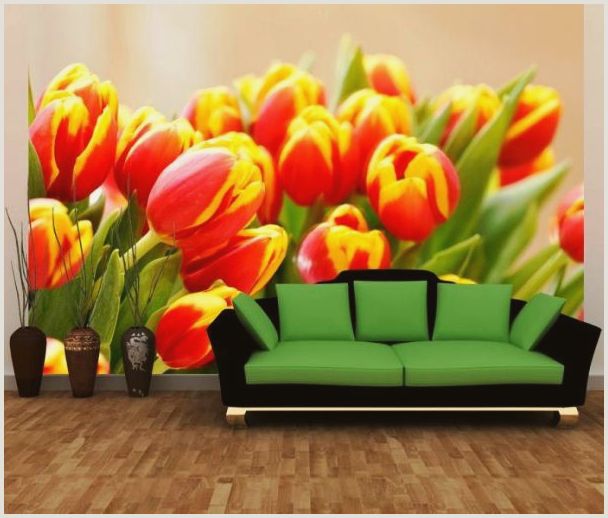 Фотообои «тюльпаны»: весенняя нежность в интерьере
