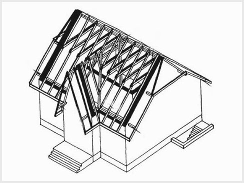 Стропильная система трехфронтонной крыши: особенности устройства