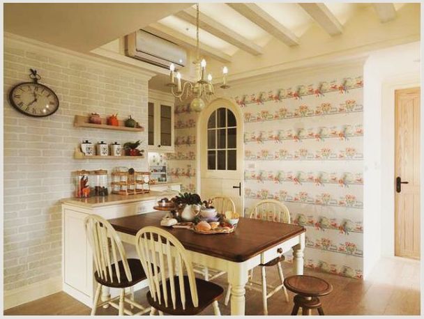 Красивый дизайн стен на кухне: какие обои лучше клеить + фото практичных вариантов отделки