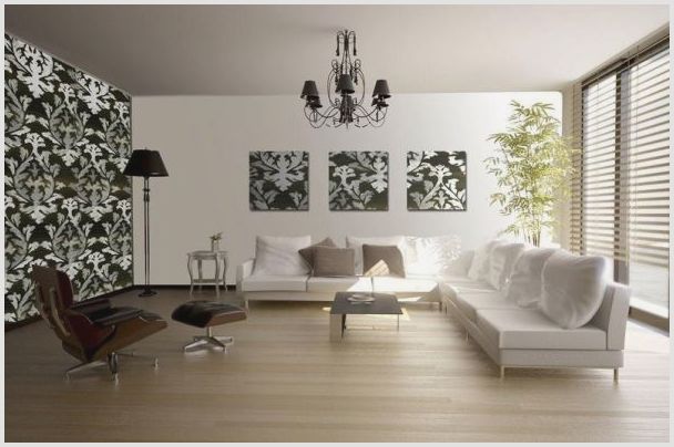 Особенности сочетания настенных покрытий разного типа: несколько ярких методик и фото комбинированных обоев в гостиную