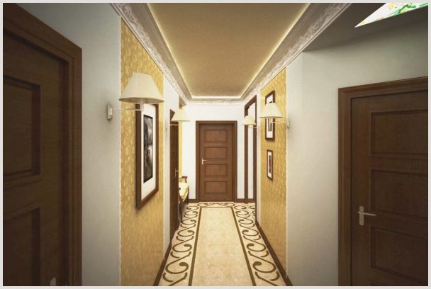 Особенности дизайна комбинированных обоев для коридора: 14 фото с практическими советами по декору